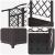Pat Ridicat cu Trellis și Acoperiș Maro 124 x 40 x 126 cm PP GartenMobel Dekor