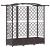 Pat Ridicat cu Trellis și Acoperiș Maro 163 x 40 x 126 cm PP GartenMobel Dekor