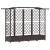 Pat Ridicat cu Trellis și Acoperiș Maro 203,5 x 40 x 125 cm PP GartenMobel Dekor