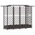 Pat Ridicat cu Trellis și Acoperiș Maro 203,5 x 40 x 125 cm PP GartenMobel Dekor