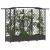Pat Ridicat cu Trellis și Acoperiș Maro 203,5 x 40 x 125 cm PP GartenMobel Dekor