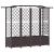 Pat Ridicat cu Trellis și Acoperiș Maro 204 x 40 x 141 cm PP GartenMobel Dekor