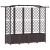 Pat Ridicat cu Trellis și Acoperiș Maro 204 x 40 x 141 cm PP GartenMobel Dekor