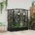 Pat Ridicat cu Trellis și Acoperiș Negru 163 x 40 x 126 cm PP GartenMobel Dekor