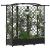 Pat Ridicat cu Trellis și Acoperiș Negru 163 x 40 x 126 cm PP GartenMobel Dekor