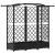 Pat Ridicat cu Trellis și Acoperiș Negru 163 x 40 x 126 cm PP GartenMobel Dekor