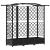 Pat Ridicat cu Trellis și Acoperiș Negru 163 x 40 x 126 cm PP GartenMobel Dekor