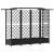 Pat Ridicat cu Trellis și Acoperiș Negru 203,5 x 40 x 125 cm PP GartenMobel Dekor