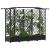Pat Ridicat cu Trellis și Acoperiș Negru 203,5 x 40 x 125 cm PP GartenMobel Dekor