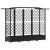 Pat Ridicat cu Trellis și Acoperiș Negru 203,5 x 40 x 125 cm PP GartenMobel Dekor