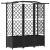 Pat Ridicat cu Trellis și Acoperiș Negru 163 x 40 x 141 cm PP GartenMobel Dekor