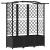 Pat Ridicat cu Trellis și Acoperiș Negru 163 x 40 x 141 cm PP GartenMobel Dekor
