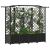 Pat Ridicat cu Trellis și Acoperiș Negru 204 x 40 x 141 cm PP GartenMobel Dekor