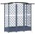 Pat Ridicat cu Trellis și Acoperiș Gri 163 x 40 x 126 cm PP GartenMobel Dekor