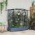 Pat Ridicat cu Trellis și Acoperiș Gri 163 x 40 x 126 cm PP GartenMobel Dekor