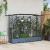 Pat Ridicat cu Trellis și Acoperiș Gri 203,5 x 40 x 125 cm PP GartenMobel Dekor