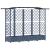 Pat Ridicat cu Trellis și Acoperiș Gri 203,5 x 40 x 125 cm PP GartenMobel Dekor