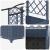 Pat Ridicat cu Trellis și Acoperiș Gri 122 x 40 x 141 cm PP GartenMobel Dekor
