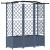 Pat Ridicat cu Trellis și Acoperiș Gri 163 x 40 x 141 cm PP GartenMobel Dekor