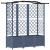 Pat Ridicat cu Trellis și Acoperiș Gri 163 x 40 x 141 cm PP GartenMobel Dekor