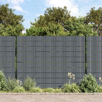 Bandă de intimitate pentru gard Gri închis GartenMobel Dekor