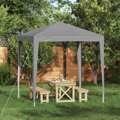Cort pentru Petreceri 200 x 200 x 240 cm Gri deschis PE și oțel GartenMobel Dekor