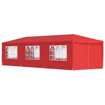 Cort pentru Petreceri 900 x 300 x 255 cm Roșu PE și oțel GartenMobel Dekor
