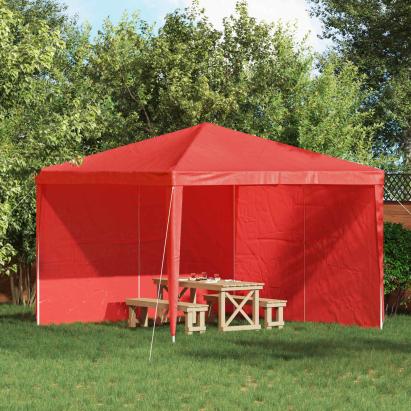 Perete lateral pentru cort de petrecere 2 pcs Roșu 300 x 195 cm GartenMobel Dekor