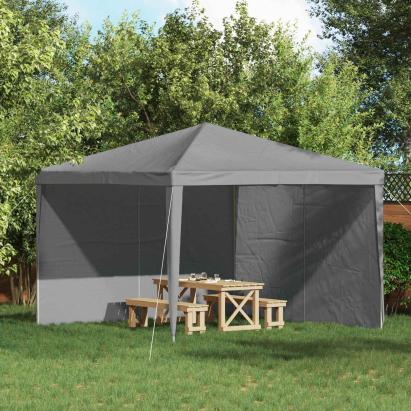 Perete lateral pentru cort de petrecere 2 pcs Gri deschis GartenMobel Dekor