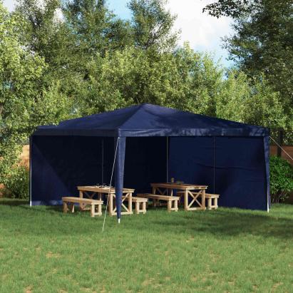 Perete lateral pentru cort de petrecere 2 pcs albastru GartenMobel Dekor