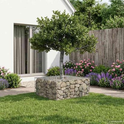 Pat ridicat din gabion Argintiu GartenMobel Dekor