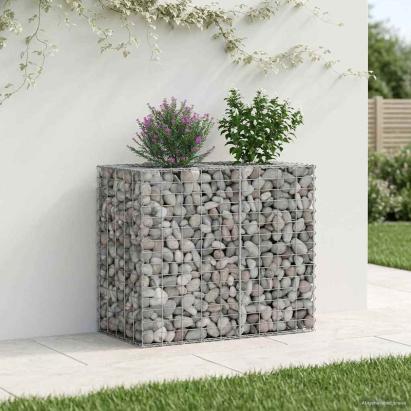 Pat ridicat din gabion Argintiu GartenMobel Dekor