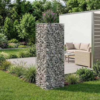 Pat ridicat din gabion Argintiu GartenMobel Dekor