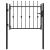 Poartă de gard HORST 100 x 75 cm Metal Negru Blocat GartenMobel Dekor