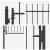 Poartă de gard HORST 100 x 100 cm Metal Negru Blocat GartenMobel Dekor