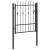 Poartă de gard HORST 100 x 125 cm Metal Negru Blocat GartenMobel Dekor