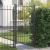 Poartă de gard cu blocare Asten Negru 175 x 88 cm Oțel GartenMobel Dekor