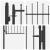 Poartă de gard HORST 100 x 100 cm Metal Negru Blocat GartenMobel Dekor