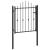 Poartă de gard HORST 100 x 100 cm Metal Negru Blocat GartenMobel Dekor