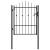Poartă de gard HORST 100 x 125 cm Metal Negru Blocat GartenMobel Dekor