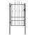 Poartă de gard cu blocare Asten Negru 150 x 88 cm Oțel GartenMobel Dekor