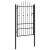 Poartă de gard cu blocare Asten Negru 150 x 88 cm Oțel GartenMobel Dekor