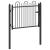 Poartă de gard HORST 100 x 75 cm Metal Negru Blocat GartenMobel Dekor