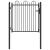 Poartă de gard HORST 100 x 100 cm Metal Negru Blocat GartenMobel Dekor