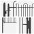 Poartă de gard HORST 100 x 100 cm Metal Negru Blocat GartenMobel Dekor
