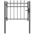 Poartă de gard HORST 100 x 75 cm Metal Negru Blocat GartenMobel Dekor