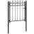 Poartă de gard HORST 100 x 100 cm Metal Negru Blocat GartenMobel Dekor