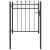 Poartă de gard HORST 100 x 100 cm Metal Negru Blocat GartenMobel Dekor