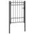 Poartă de gard HORST 100 x 125 cm Metal Negru Blocat GartenMobel Dekor