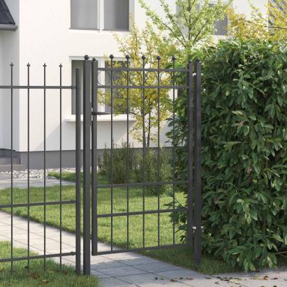 Poartă de gard HORST 100 x 150 cm Metal Negru Blocat GartenMobel Dekor